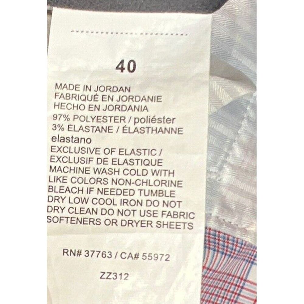 PGA Tour Men's Plaid Golf Shorts Red White Blue American Polyester Blend 40 - Picture 3 of 5